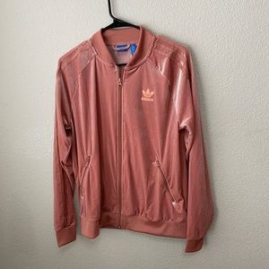 Adidas 3 Stripe Velour track jacket